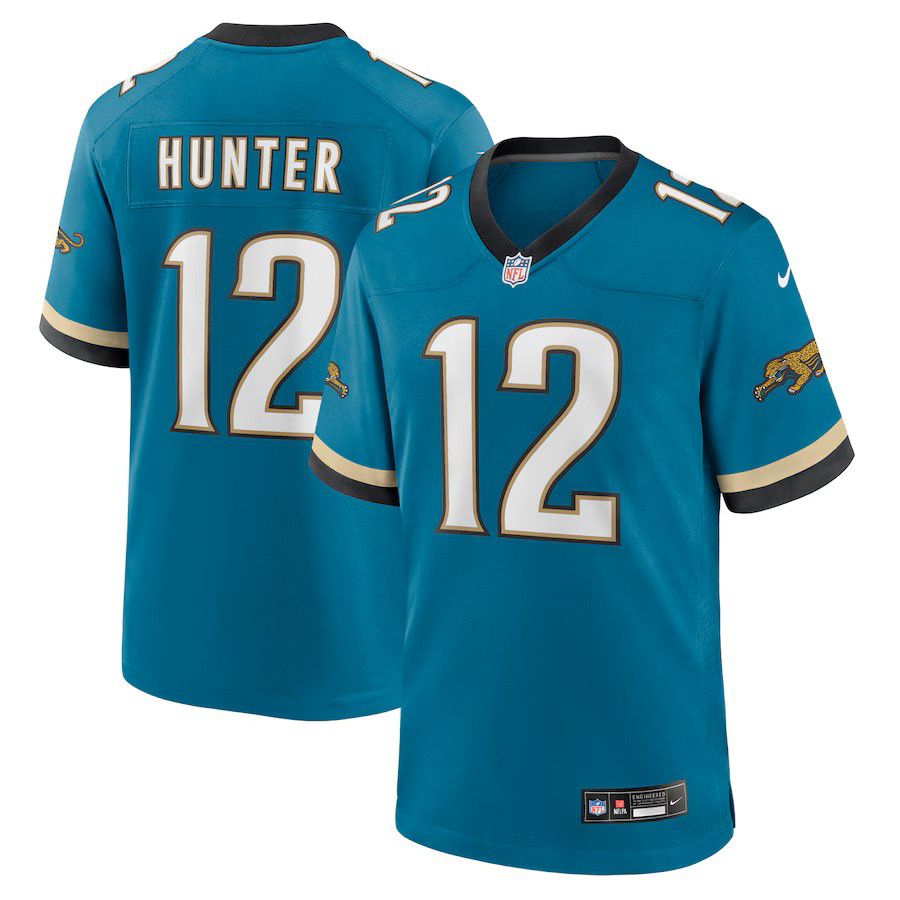 Men Jacksonville Jaguars #12 Travis Hunter Green Nike 2025 NFL Draft First Round Pick 2nd Alternate Game Jersey